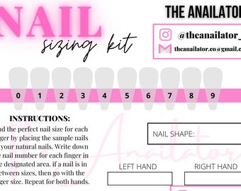 Press On Nails| Sizing Kit| Nail Sizing Kit| Custom Press Ons