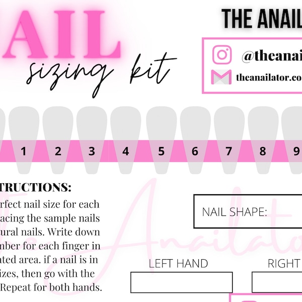 Press On Nails| Sizing Kit| Nail Sizing Kit| Custom Press Ons