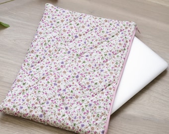 Funda floral para MacBook - Funda de tela hecha a mano para MacBook Pro y Air