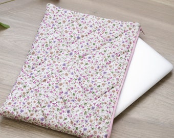 Floral MacBook Sleeve - Handcrafted Fabric Cover for MacBook Pro and Air