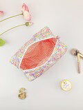Quilted Makeup Bag, Floral Makeup Bag, Cosmetic Bag, Makeup Pouch, Toiletry Bag Women product logo