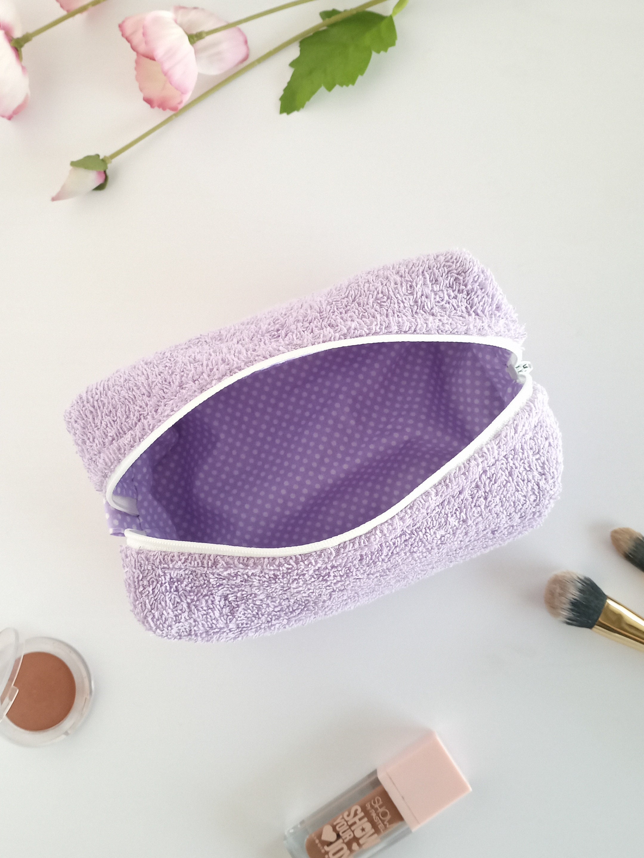 Lilac Oversized Makeup Bag