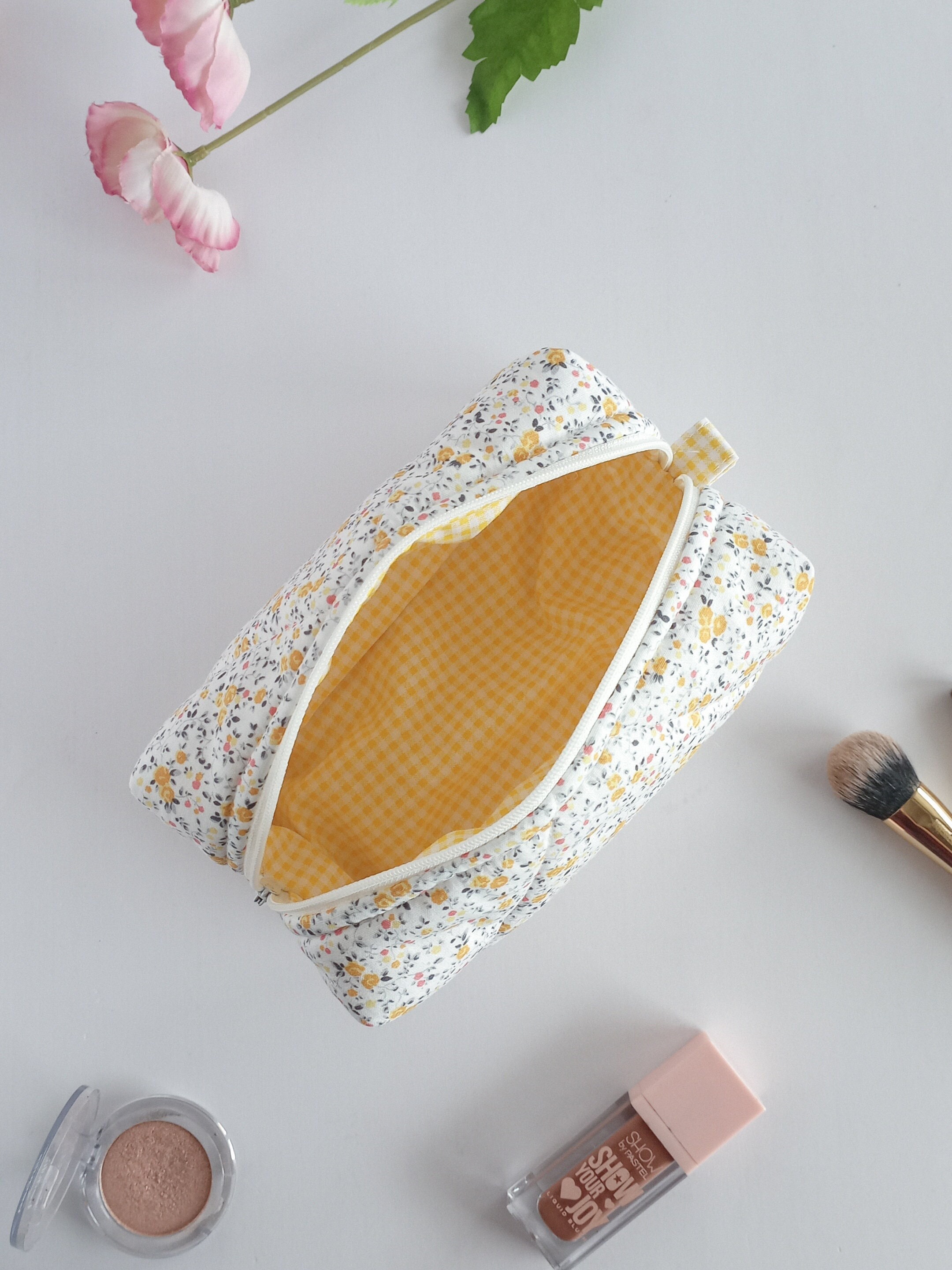 Wholesale Pastel Abstract Medium Box Makeup Bag. for your store - Faire