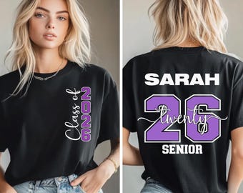 Custom Senior 2026 Shirt, Graduation 2026 Tee, Senior Gift Graduation, Custom Name Graduation Gift, Graduation Hoodie,Class Of 26 Sweatshirt