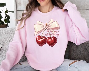 Cherry Valentine Shirt, I Love You Cherry Much Shirt, Valentine's Gift for Girlfriend, Coquette Valentine T-Shirt, Cherry Lover Valentine
