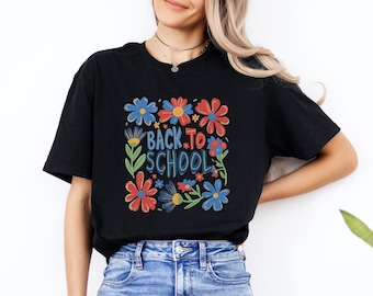 Back To School Teacher Shirt, Retro Teacher Flower Shirt, Teacher Life Sweatshirt for Teacher Appreciation, Teacher Team Sweatshirt, Hoodie