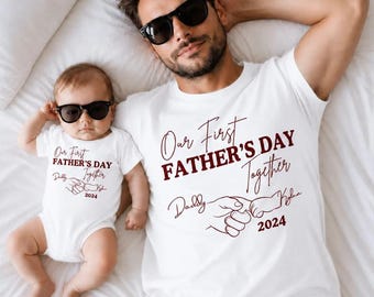 Personalized Father's Day Shirt, Sweatshirt,  Our First Father's Day, Matching Family Outfit, DAD101,  Father's Day Gift, 1st Fathers Day