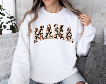 Halloween Mama Sweatshirt, Mama Boo T-Shirt, Spooky Mama Halloween Shirt, Halloween Mama Gift Sweatshirt, Fall Mama Shirt, Pumpkin Shirt