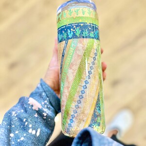 Succulent tumbler glitter tumbler vacation cup gift Plant birthday gift Love glitter skinny tumbler cactus tumbler birthday gift