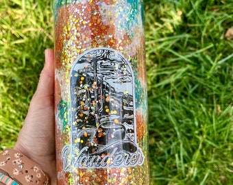 30 oz. Western Turquoise Cow Skinny Tumbler Glitter Cow Tumbler Glitter Drink Cup Cow Lover Cow Lover Cup Sunflowers Sunflower Cup