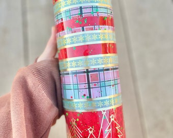 Christmas Tumbler Ready To SHIP!  Christmas Gift Christmas Cups Glitter Christmas Tumbler Plaid Tumbler 30oz Tumbler Epoxy