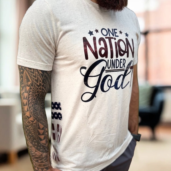 One Nation Under God T-Shirt Usa T-Shirt American T-Shirt 4Th Of July T-Shirts Land Of The Free Shirts Military Shirts Hero Shirts