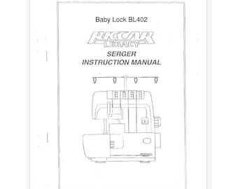 Baby Lock Proteze BL402 and Riccar 739DE Serger User&#39;s Instruction Manual PDF Instant Download