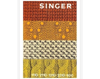 Singer 2110 and 2310 Knitting Machine Operator's Instruction Manual PDF Download