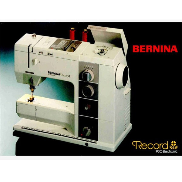 Bernina Record 930 Manual de instrucciones de la máquina de coser electrónica PDF Descarga instantánea
