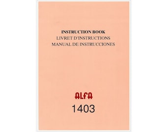 Scarica il PDF del Manuale di istruzioni per l'operatore Alfa Modello 1403