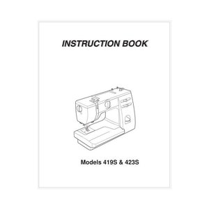 Janome 419S and 423S Instruction Manual PDF Instant Download