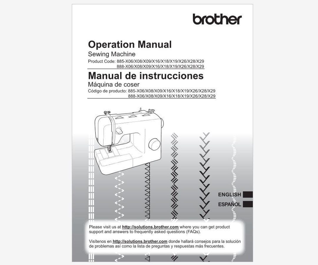 Brother Model XM3710 Operation Instruction Manual Instant Download