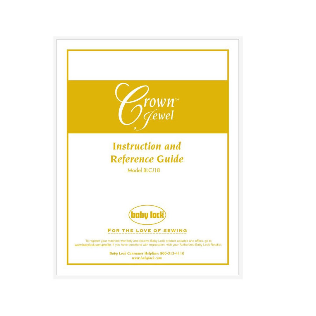Baby Lock Crown Jewel BLCJ18 Instruction Manual PDF Instant Etsy