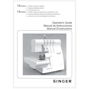 Singer Serger Models 14SH644 and 14SH654 Instruction Manual Users Guide PDF