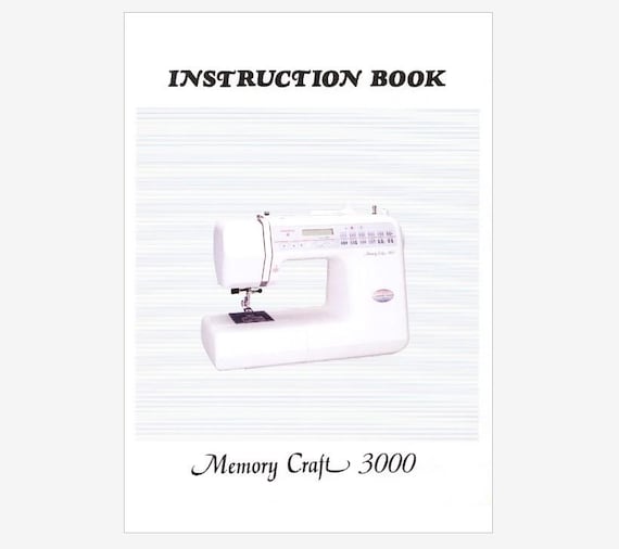 Janome Memory Craft 3000 - MC3000 操作説明書 PDF 即時ダウンロード 