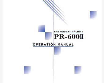 Brother PR600, PR600II, and PR620 Instruction Manual Instant