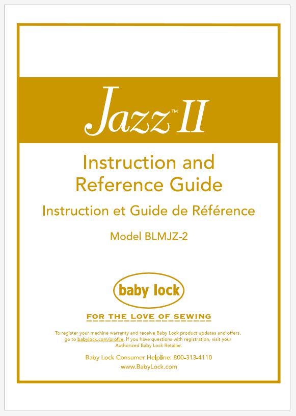 BABYL L RESISTANCE 2点セットアナログレコード Baby Lock Jazz 2 BLMJZ2 Instruction Manual PDF Instant Download - Etsy