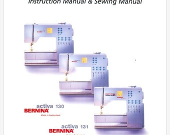 Bernina Activa 130 131 ミシン取扱説明書（PDF ダウンロード） - Etsy 