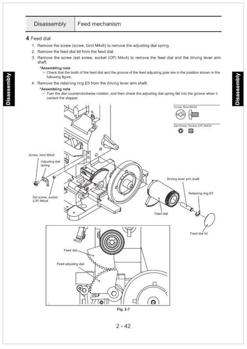 Brother 1034DX, 2104D, 2104DV, 2504D Serger Service Manual and Parts ...