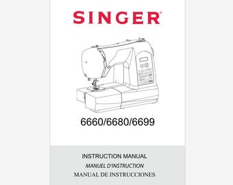 Singer Starlet 6660 6680 and 6699 Operation Instruction Manual Operator's Manual