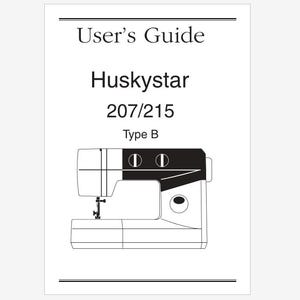 Husqvarna Viking Huskystar 207 and 215 Type B Operation Instruction Manual Instant Download