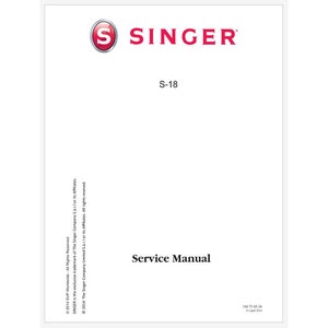 Singer Studio S18 Service Manual Instant Download PDF