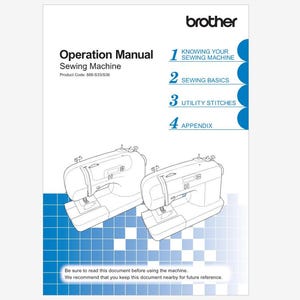 Brother CS7000I Operation Instruction Manual Instant Download