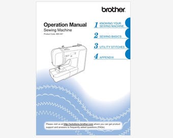 Brother Super Ace 1 Instruction Manual Instant Download