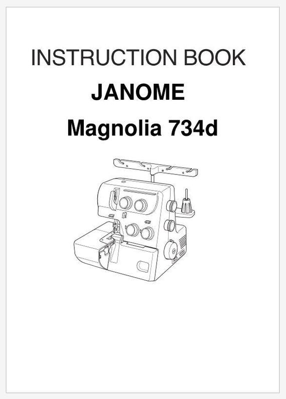 ミラノオーダーページ Janome Magnolia 7034D Operation Instruction Manual PDF Instant