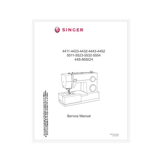 シンガーミシン サービスマニュアル: モデル 4411、5511+ (PDF