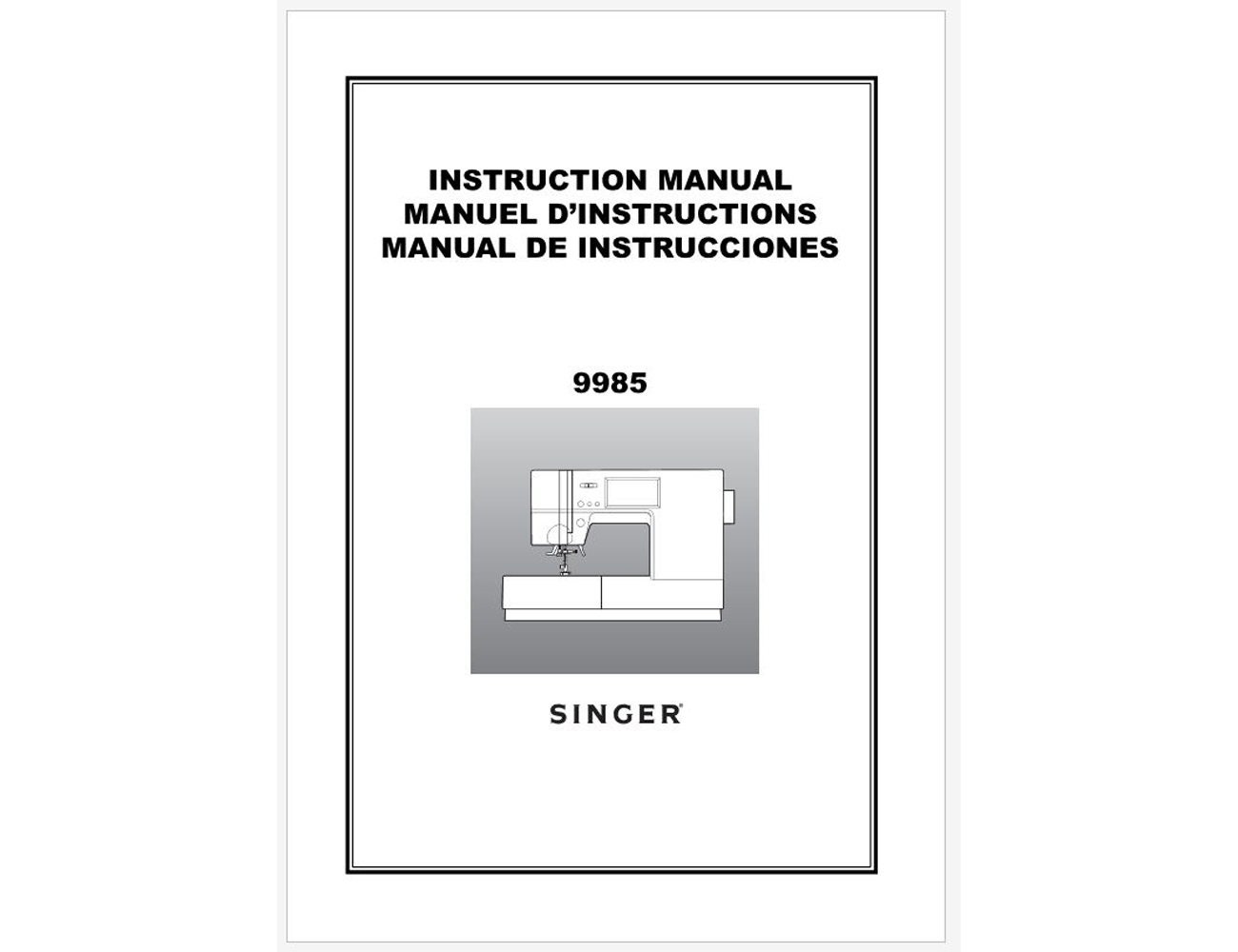 Singer Quantum Stylist 9985 Instruction Manual Owner's Manual - Etsy
