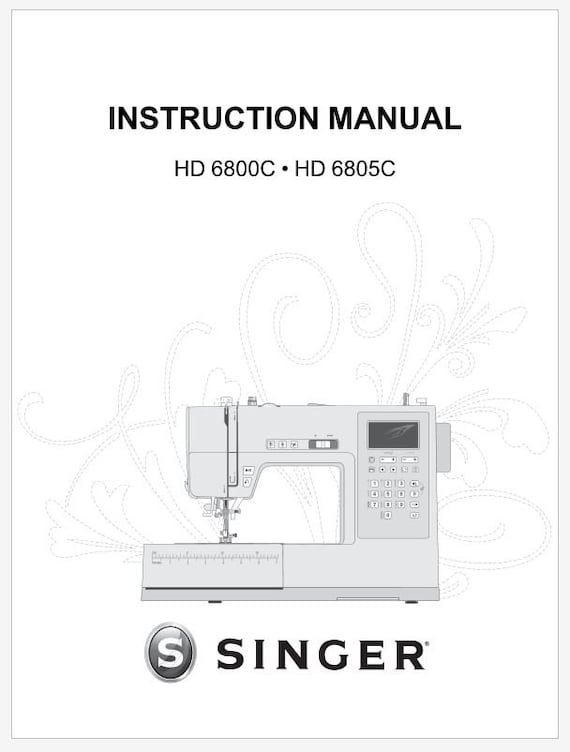 Singer HD6800C and HD6805C Heavy Duty Instruction Manual Owner's