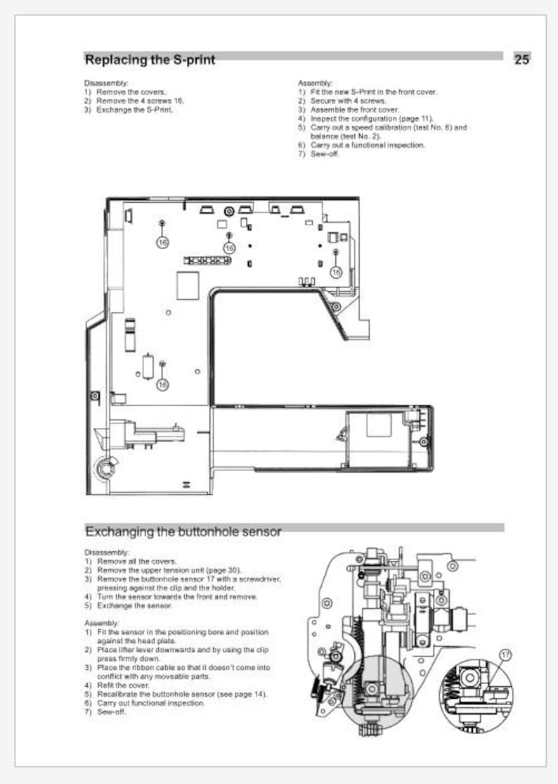 Manuale di riparazione e regolazione della macchina per cucire Bernina Activa 145 PDF Download istantaneo immagine 7