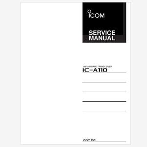 ICOM IC-A110 VHF Air Band Transceiver Service Manual Instant Download