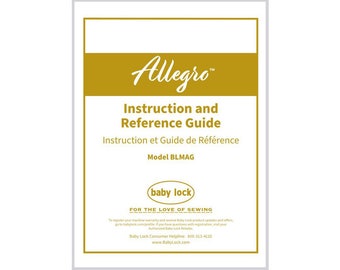 Baby Lock Allegro BLMAG Instruction Manual Download