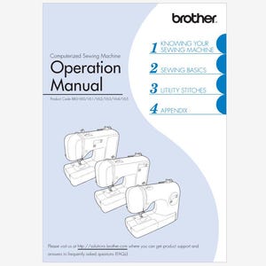 Brother Model XR6060 Operation Instruction Manual Instant Download