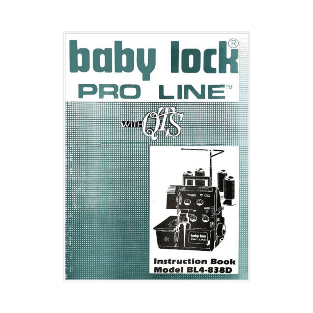 Baby Lock BL4-838D Sewing Machine Instruction Manual PDF Instant
