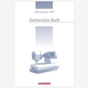 Janome Memory Craft 9500 - MC9500 Instruction Manual PDF Instant Download