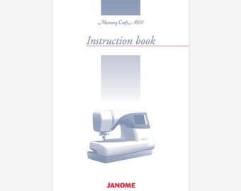 Janome 6000 メモリークラフトミシン 取扱説明書 (PDF) - Etsy 日本