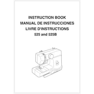 Janome Pink Lightning and Lady Lilac 525 525b Instruction Manual PDF Instant Download