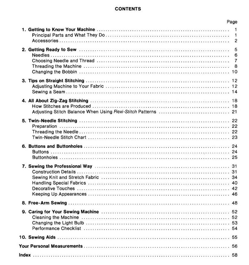 Singer Creative Touch Sewing Machine 1036 Instruction Manual Users