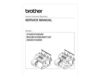 Brother 1034DX、2104D、2104DV、2504D サージャー サービス マニュアルと部品図