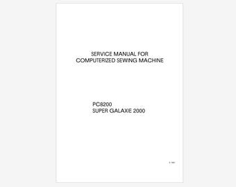 Brother Super Galaxie 2000 and PC8200 Adjustment Service Manual and Parts Diagrams Instant Download
