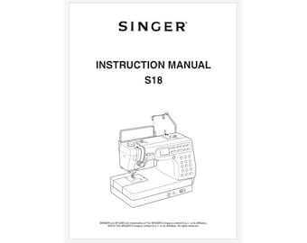 Singer Studio S18 Operator's Instruction Manual PDF Download